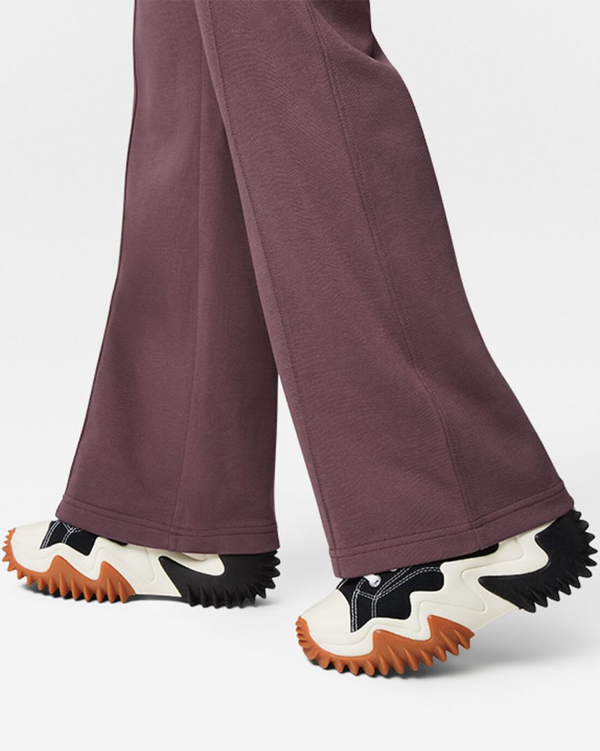 Women's Converse Wide Leg Knit Pants Purple | AU 09C16H